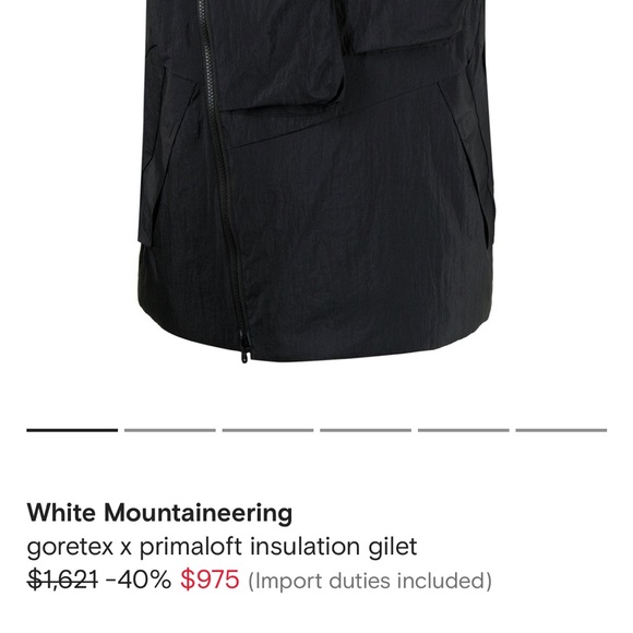 White Mountaineering goretex primaloft utility vest black - Picture 2 of 10